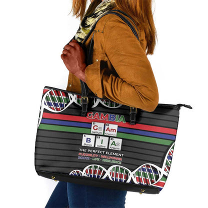 Gambia Leather Tote Bag Perfect Periodic Element Of African - African Pride