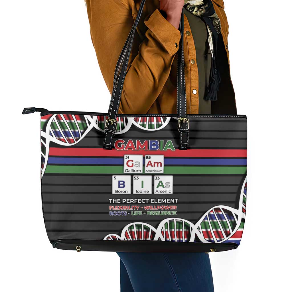 Gambia Leather Tote Bag Perfect Periodic Element Of African - African Pride