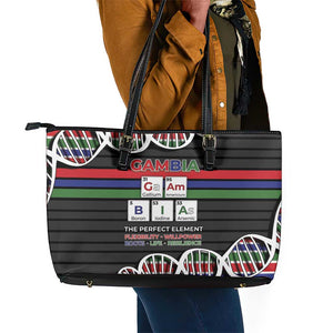 Gambia Leather Tote Bag Perfect Periodic Element Of African - African Pride