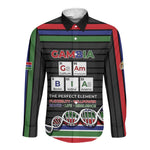 Gambia Long Sleeve Button Shirt Perfect Periodic Element Of African - African Pride