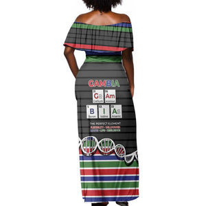 Gambia Off Shoulder Maxi Dress Perfect Periodic Element Of African - African Pride