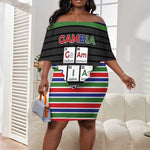 Gambia Off Shoulder Short Dress Perfect Periodic Element Of African - African Pride