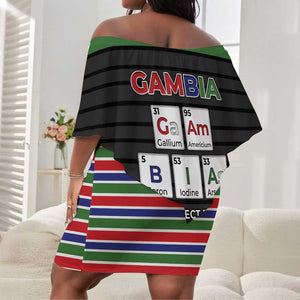 Gambia Off Shoulder Short Dress Perfect Periodic Element Of African - African Pride