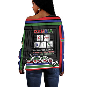 Gambia Off Shoulder Sweater Perfect Periodic Element Of African - African Pride