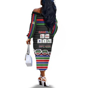 Gambia Off The Shoulder Long Sleeve Dress Perfect Periodic Element Of African - African Pride