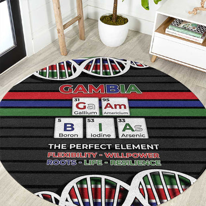 Gambia Round Carpet Perfect Periodic Element Of African - African Pride
