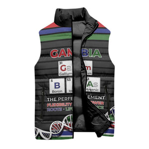 Gambia Sleeveless Puffer Jacket Perfect Periodic Element Of African - African Pride