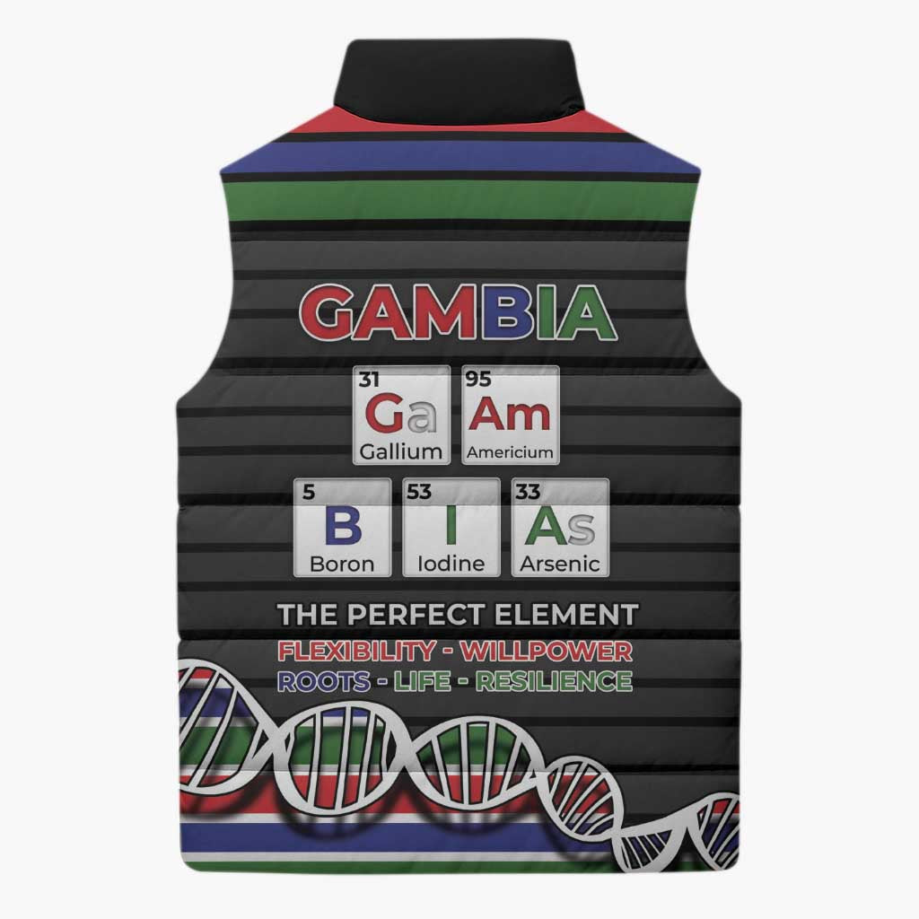 Gambia Sleeveless Puffer Jacket Perfect Periodic Element Of African - African Pride