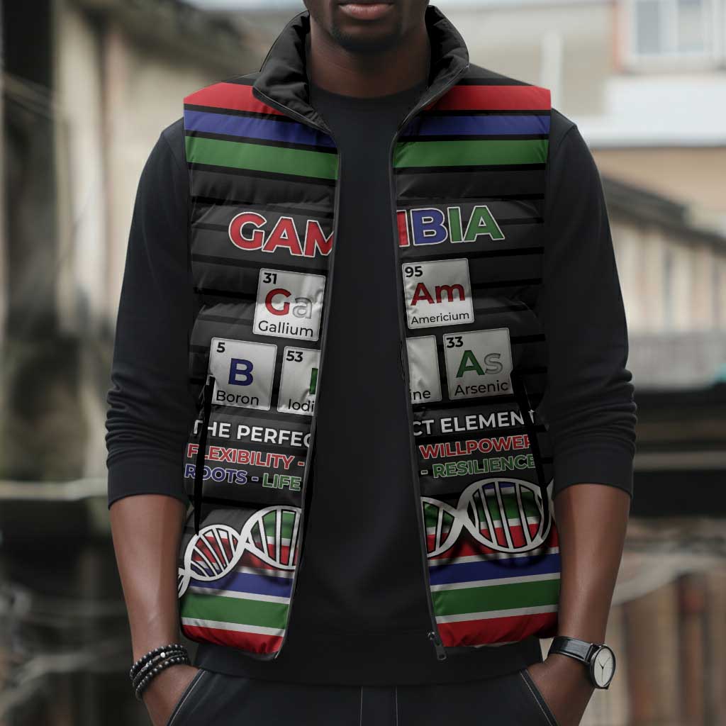 Gambia Sleeveless Puffer Jacket Perfect Periodic Element Of African - African Pride