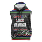 Gambia Sleeveless Zip Hoodie Perfect Periodic Element Of African - African Pride