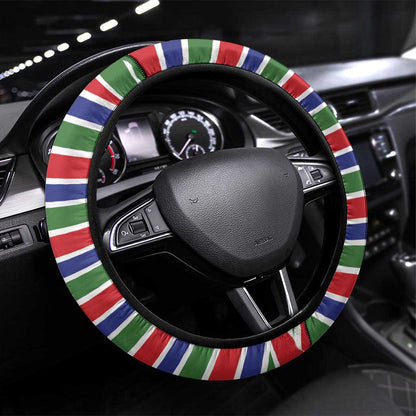 Gambia Steering Wheel Cover Perfect Periodic Element Of African - African Pride