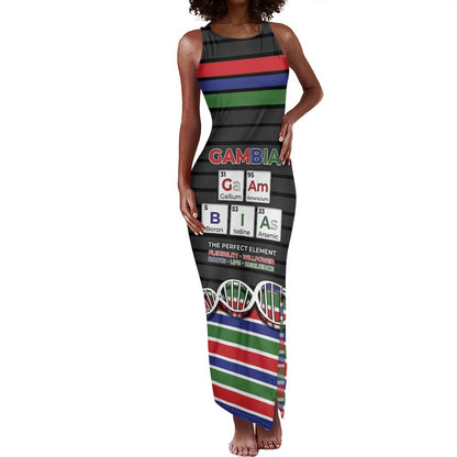 Gambia Tank Maxi Dress Perfect Periodic Element Of African - African Pride