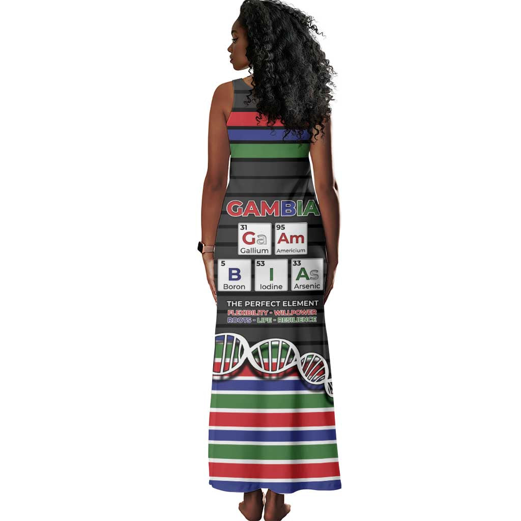 Gambia Tank Maxi Dress Perfect Periodic Element Of African - African Pride