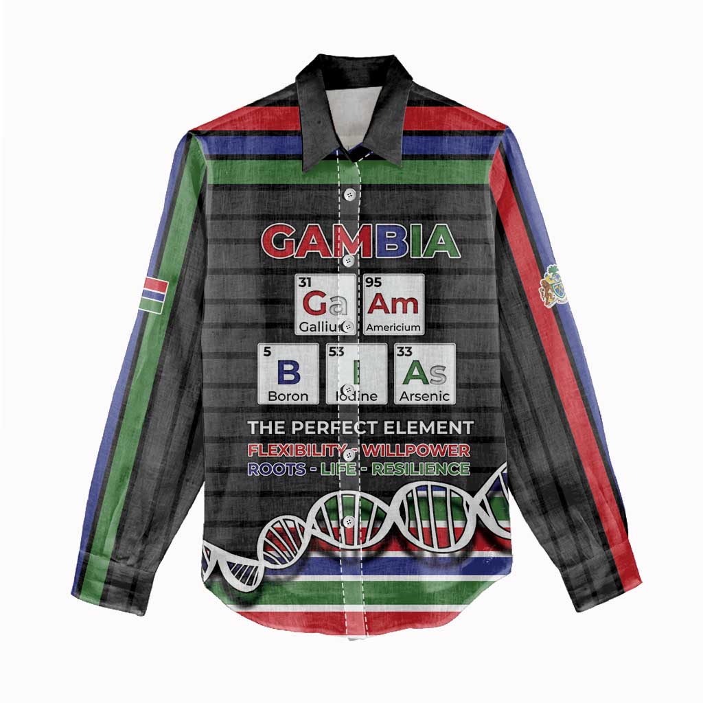 Gambia Women Casual Shirt Perfect Periodic Element Of African - African Pride