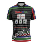 Gambia Zipper Polo Shirt Perfect Periodic Element Of African - African Pride