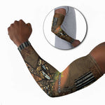 Personalized Burkina Faso Arm Sleeves African Tribal Horse Patchwork Style - African Pride