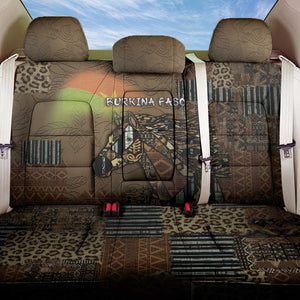 Burkina Faso Back Car Seat Cover African Tribal Horse Patchwork Style - African Pride
