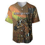 Personalized Burkina Faso Baseball Jersey African Tribal Horse Patchwork Style - African Pride