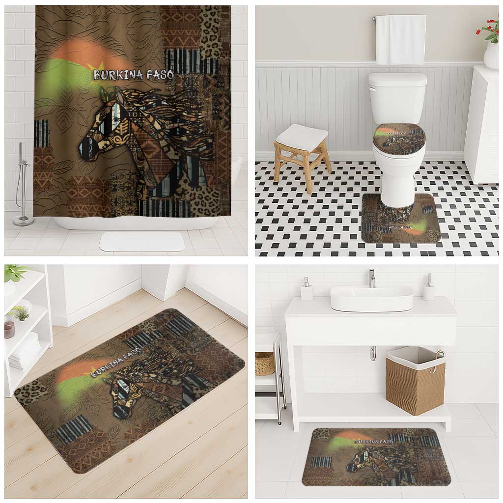 Burkina Faso Bathroom Set African Tribal Horse Patchwork Style - African Pride