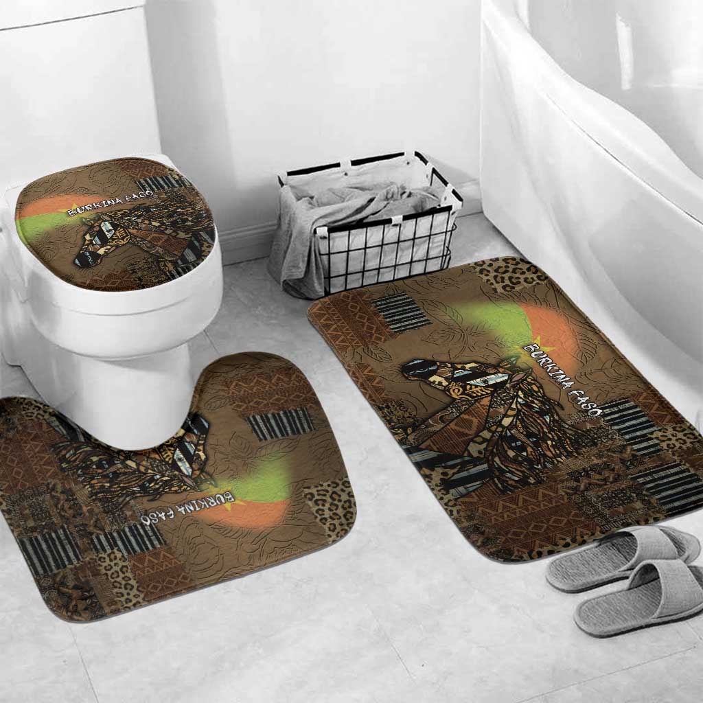 Burkina Faso Bathroom Set African Tribal Horse Patchwork Style - African Pride