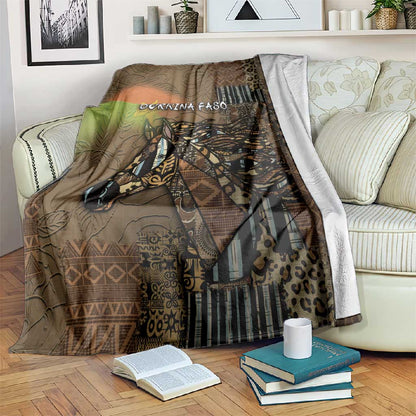 Burkina Faso Blanket African Tribal Horse Patchwork Style - African Pride