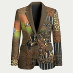 Personalized Burkina Faso Blazer African Tribal Horse Patchwork Style - African Pride