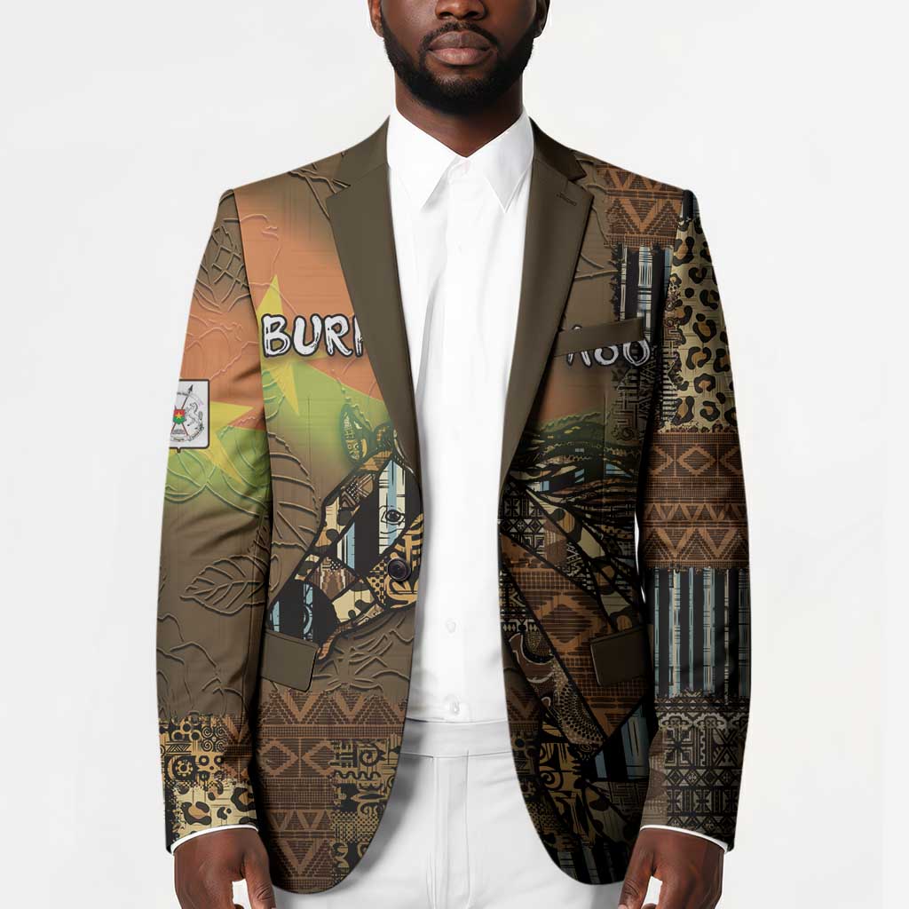Personalized Burkina Faso Blazer African Tribal Horse Patchwork Style - African Pride