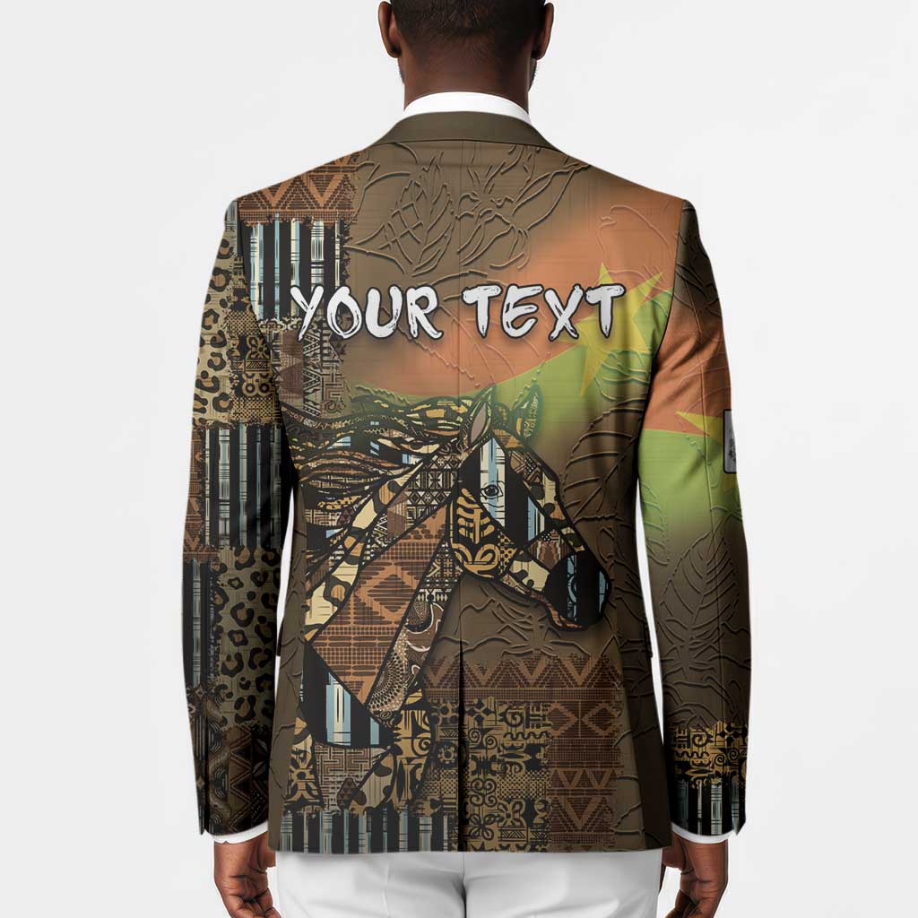 Personalized Burkina Faso Blazer African Tribal Horse Patchwork Style - African Pride