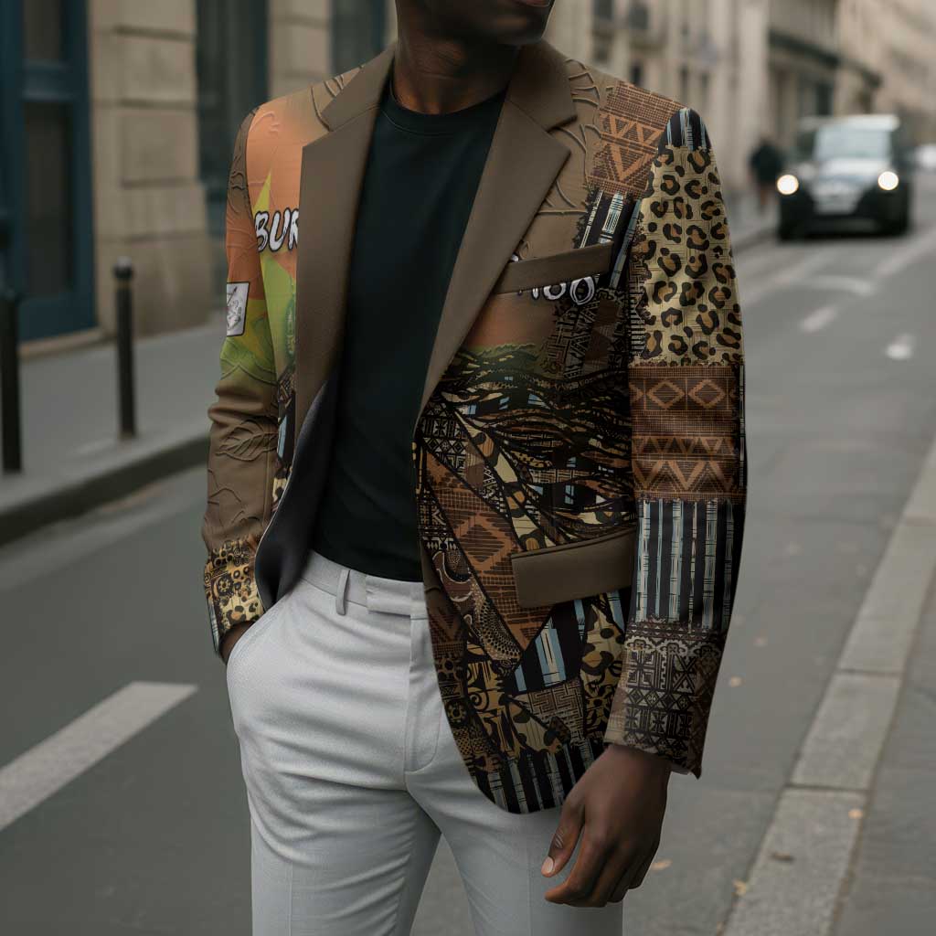 Personalized Burkina Faso Blazer African Tribal Horse Patchwork Style - African Pride