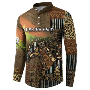 Personalized Burkina Faso Button Sweatshirt African Tribal Horse Patchwork Style