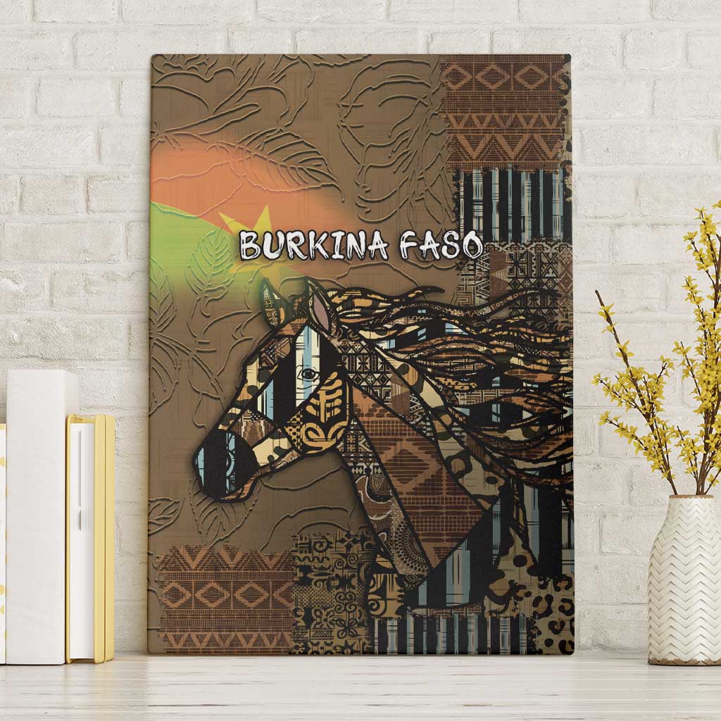 Burkina Faso Canvas Wall Art African Tribal Horse Patchwork Style - African Pride
