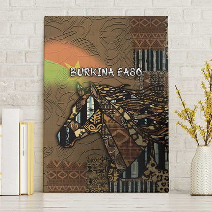 Burkina Faso Canvas Wall Art African Tribal Horse Patchwork Style - African Pride