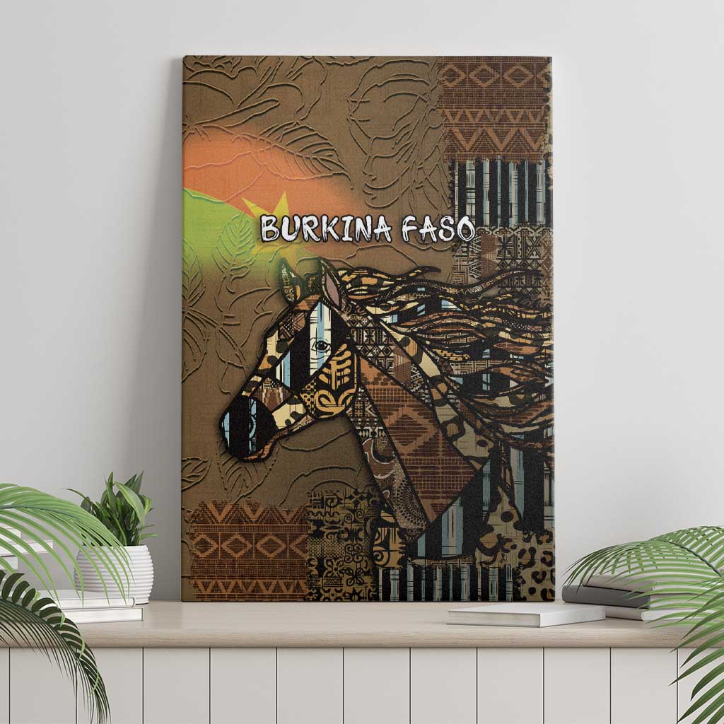 Burkina Faso Canvas Wall Art African Tribal Horse Patchwork Style - African Pride