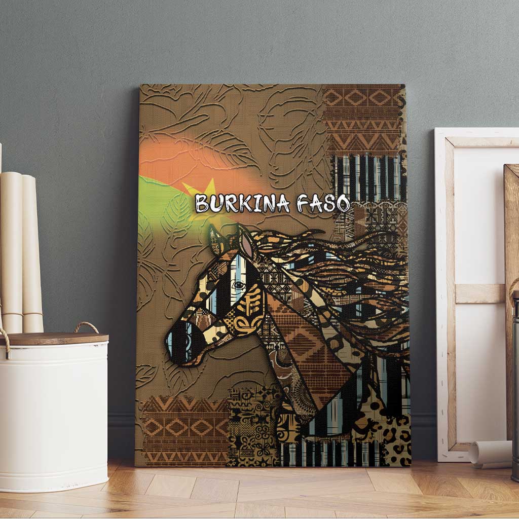 Burkina Faso Canvas Wall Art African Tribal Horse Patchwork Style - African Pride