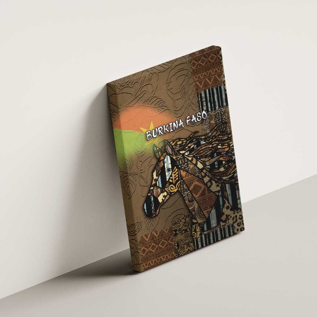 Burkina Faso Canvas Wall Art African Tribal Horse Patchwork Style - African Pride