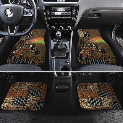 Personalized Burkina Faso Car Mats African Tribal Horse Patchwork Style - African Pride