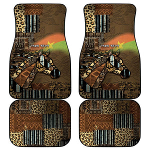Personalized Burkina Faso Car Mats African Tribal Horse Patchwork Style - African Pride