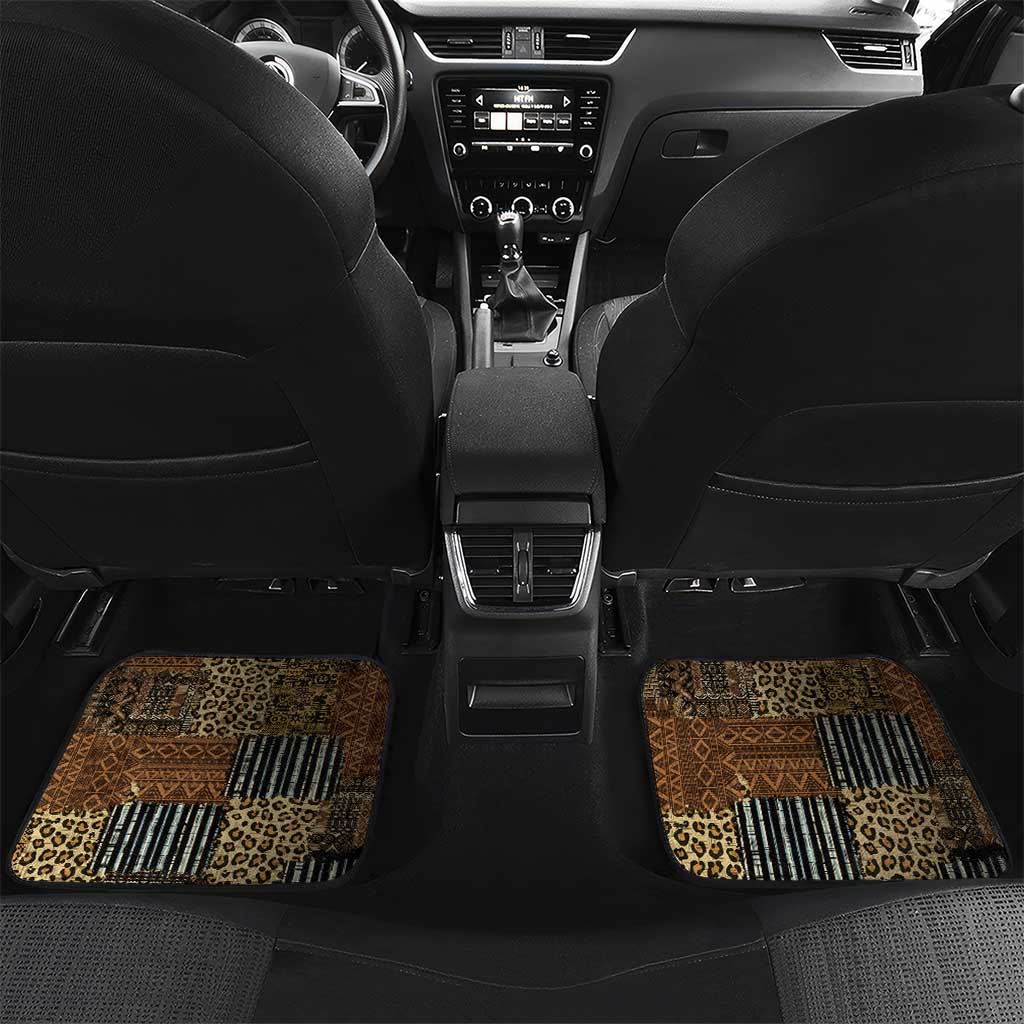 Personalized Burkina Faso Car Mats African Tribal Horse Patchwork Style - African Pride