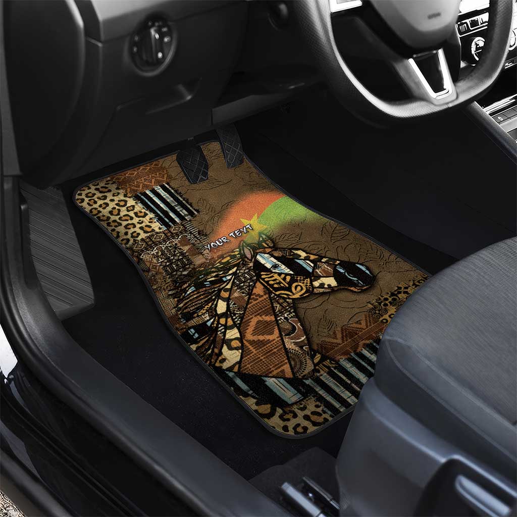 Personalized Burkina Faso Car Mats African Tribal Horse Patchwork Style - African Pride