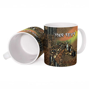 Personalized Burkina Faso Ceramic Mug African Tribal Horse Patchwork Style - African Pride