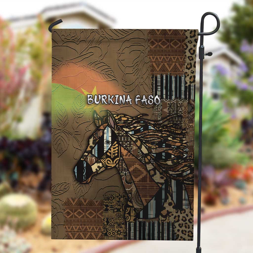 Burkina Faso Garden Flag African Tribal Horse Patchwork Style - African Pride