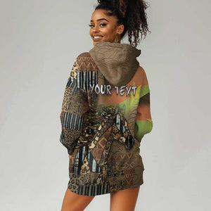 Personalized Burkina Faso Hoodie Dress African Tribal Horse Patchwork Style - African Pride