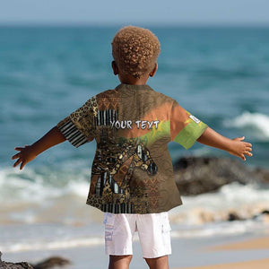 Personalized Burkina Faso Kid Hawaiian Shirt African Tribal Horse Patchwork Style - African Pride
