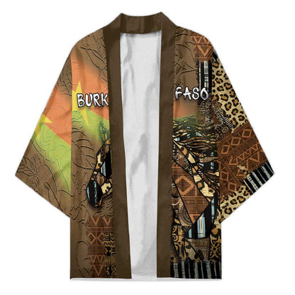 Personalized Burkina Faso Kimono African Tribal Horse Patchwork Style - African Pride