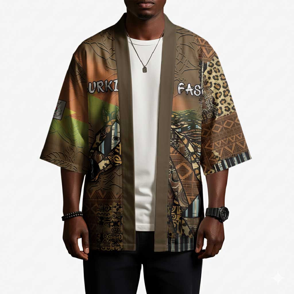 Personalized Burkina Faso Kimono African Tribal Horse Patchwork Style - African Pride
