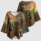 Personalized Burkina Faso Kimono Sleeve Blouse African Tribal Horse Patchwork Style - African Pride