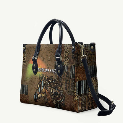 Burkina Faso Leather Bag African Tribal Horse Patchwork Style - African Pride