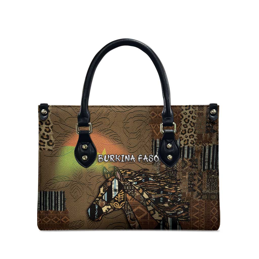 Burkina Faso Leather Bag African Tribal Horse Patchwork Style - African Pride