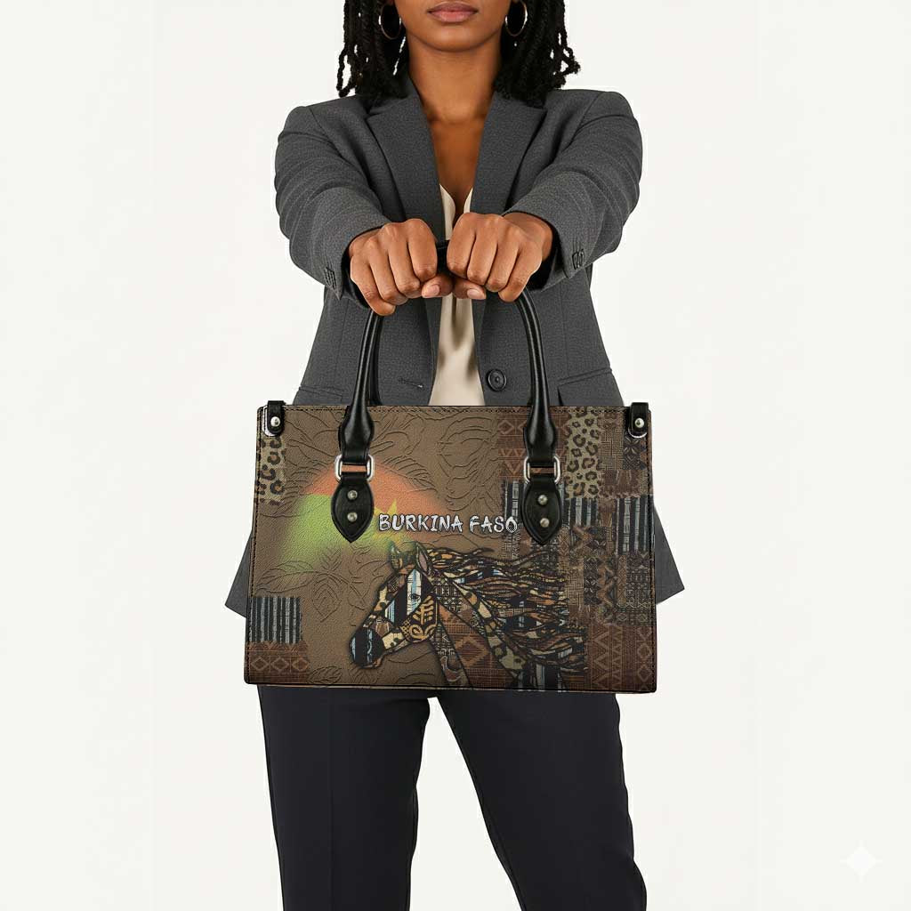 Burkina Faso Leather Bag African Tribal Horse Patchwork Style - African Pride