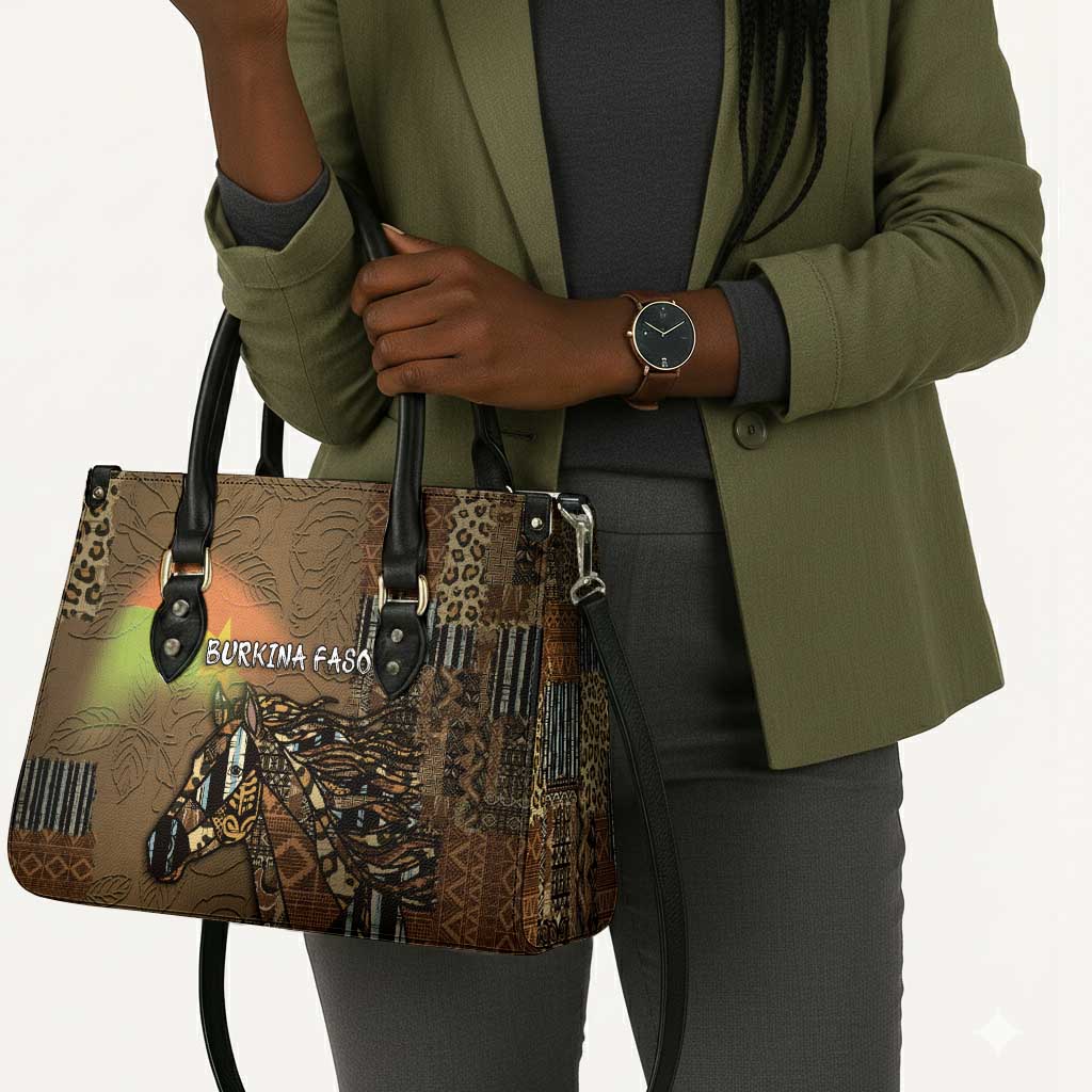 Burkina Faso Leather Bag African Tribal Horse Patchwork Style - African Pride